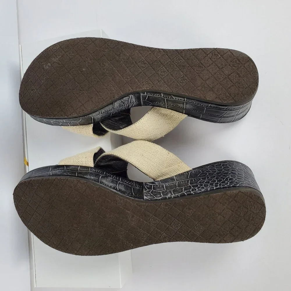 Donald J Pliner Shina Slip-On Slide-On Platform Wedge Sandals Size 8M
